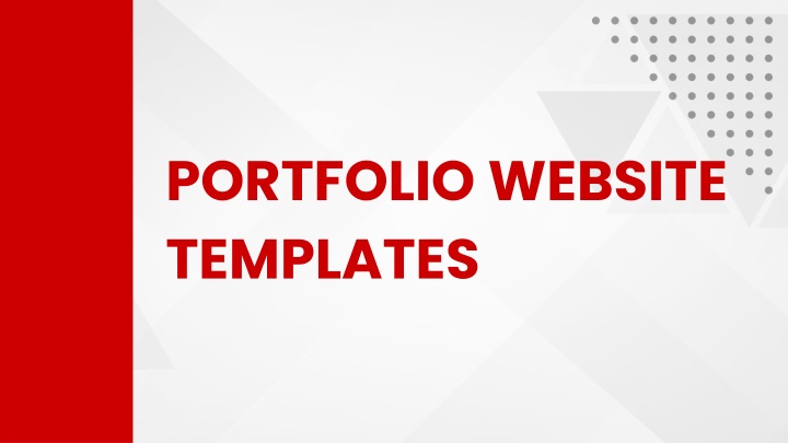 portfolio website templates