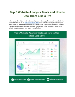 Top 5 Website Analysis Tools and How to Use Them Like a Pro