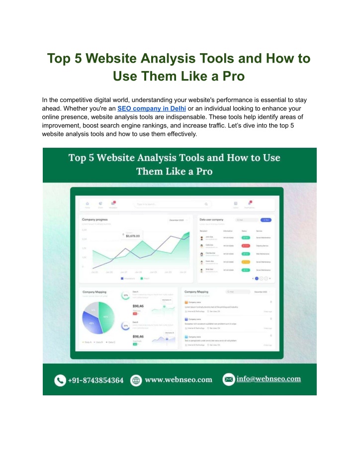 top 5 website analysis tools and how to use them