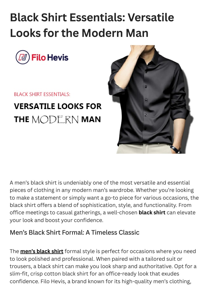 black shirt essentials versatile looks