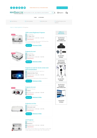 Rent Projector In Bengaluru With Screen