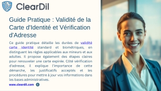 guide pratique validit de la carte d identit
