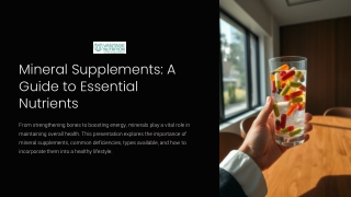 Mineral Supplements: A Guide to Essential Nutrients