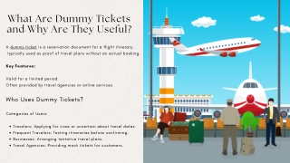 Understanding Dummy Tickets: A Convenient Tool for Travelers