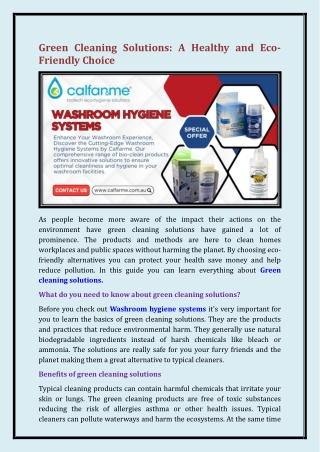 Washroom hygiene systems