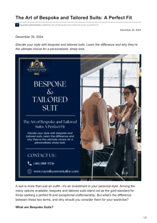 the art of bespoke and tailored suits a perfect