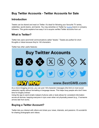 Buy Twitter Accounts - Twitter Accounts for Sale