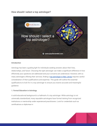How should I select a top astrologer_