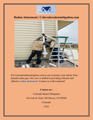 Radon Abatement Coloradoradonmitigation.com