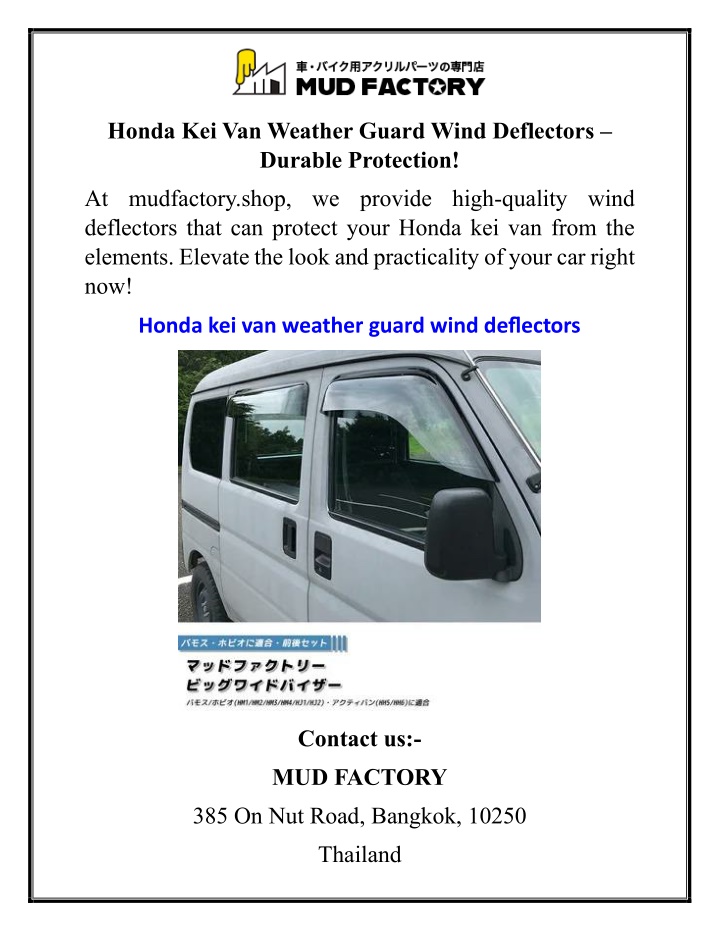 honda kei van weather guard wind deflectors