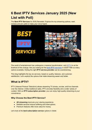 6 best iptv services january 2025 new list with