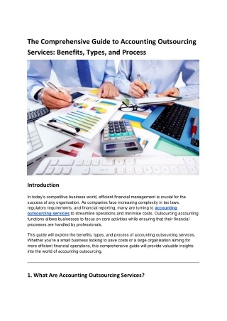 the comprehensive guide to accounting outsourcing