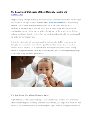 the beauty and challenges of night maternity