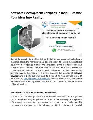 software development company in delhi breathe