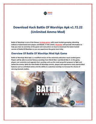 Download Hack Battle Of Warships Apk v1.72.22 (Unlimited Ammo Mod)