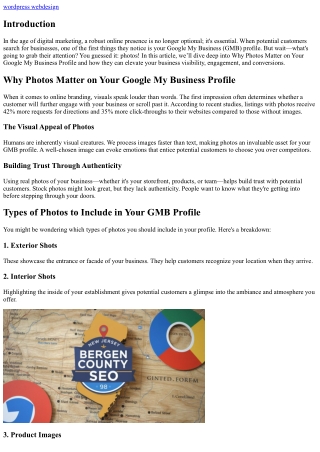 Why Photos Matter on Your Google My Business Profile