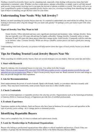 finding a trusted local jewelry buyer
