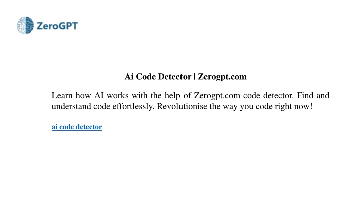 ai code detector zerogpt com