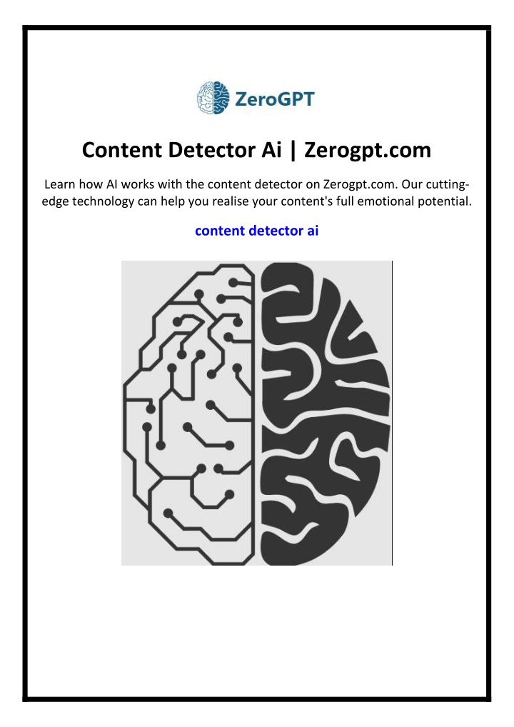 content detector ai zerogpt com