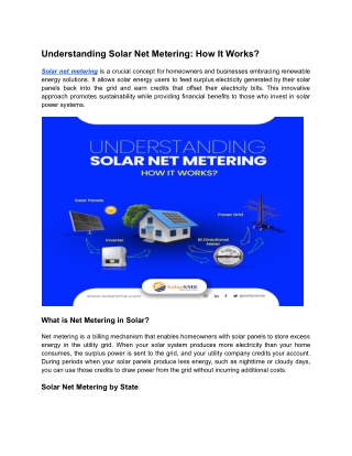 understanding solar net metering how it works