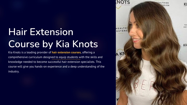 hair extension course by kia knots kia knots