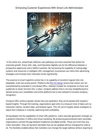 enhancing customer experiences with smart link