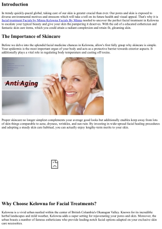 Enhance Your Natural Beauty with the Best Facial Treatment in Kelowna