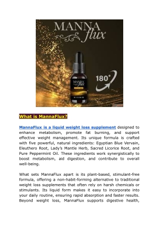 what is mannaflux