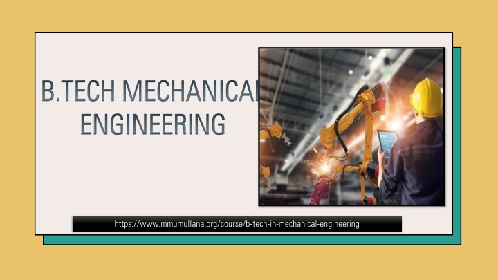 b tech mechanical engineering