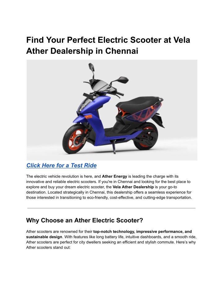 find your perfect electric scooter at vela ather