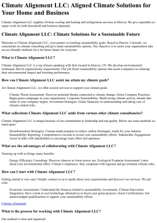 climate alignment llc aligned climate solutions