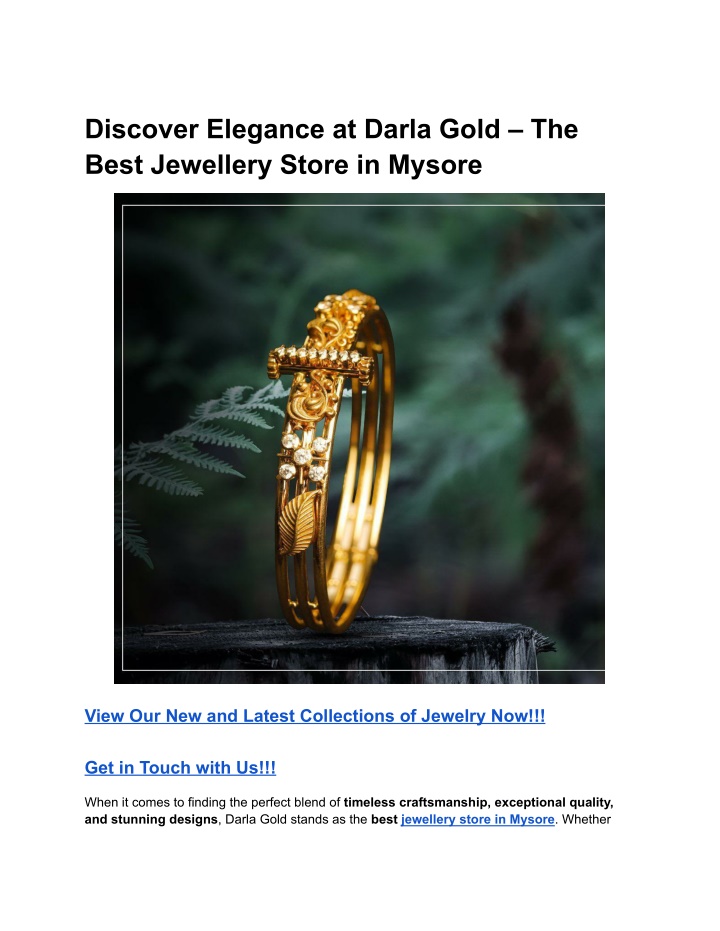 discover elegance at darla gold the best