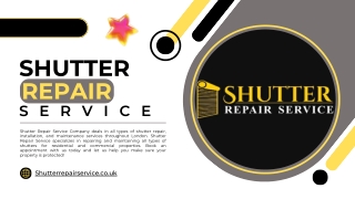 Shutter Repair Service