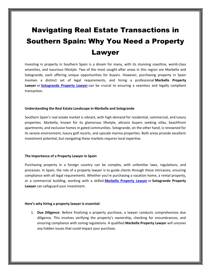 navigating real estate transactions in southern