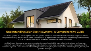 understanding solar electric systems a comprehensive guide