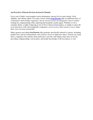 An-Overview-of-Escort-Services-in-Goa-for-Tourists