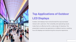 Applications of outdoor led displays