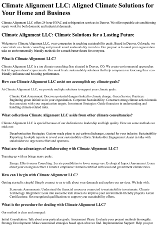 climate alignment llc aligned climate solutions