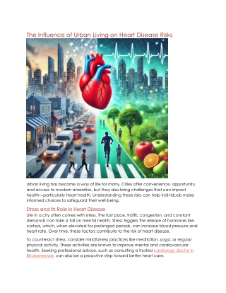 the influence of urban living on heart disease