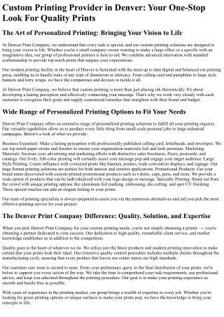 Denver Print Company