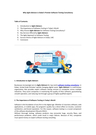 why agile advisors is dubai s premier software
