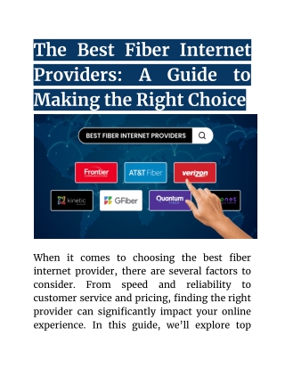 The Best Fiber Internet Providers_ A Guide to Making the Right Choice