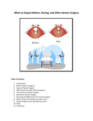 What to Expect Before, During, and After Hymen Surgery