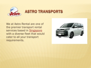 Rental Fleets in Singapore