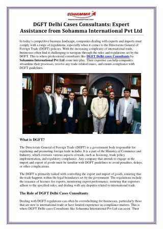 DGFT Delhi Cases Consultants