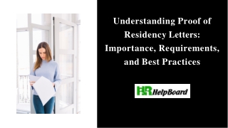 understanding proof of residency letters