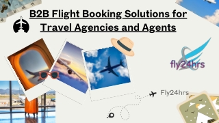 B2B Flight Booking Solutions for Travel Agencies and Agents