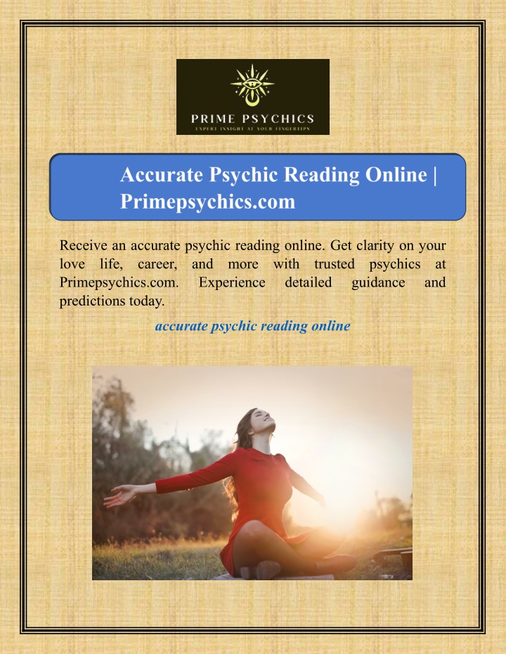 receive an accurate psychic reading online