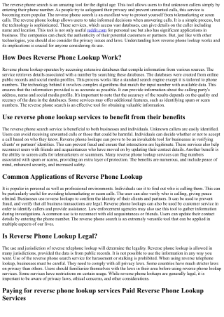 What Is Reverse Phone Lookup And Why Use It? Understanding The Benefits Of Rever