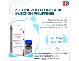 Buy Zobone 4mg Zoledronic Acid Injection Online at Lowest Cost Philippines